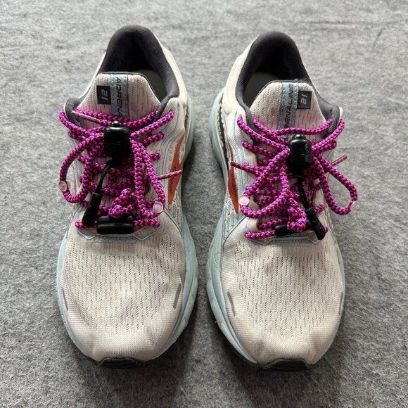 Brooks Running Shoes Women's 9.5 White Blue Orange Adrenaline GTS 21 - Picture 2 of 9